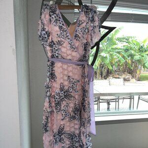 Foxiedox Size XS Floral Delicate Dress Pink